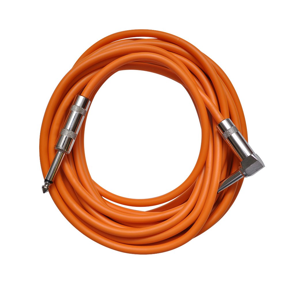 6 Pack 20 Foot Right Angle to Straight Guitar Cables R760