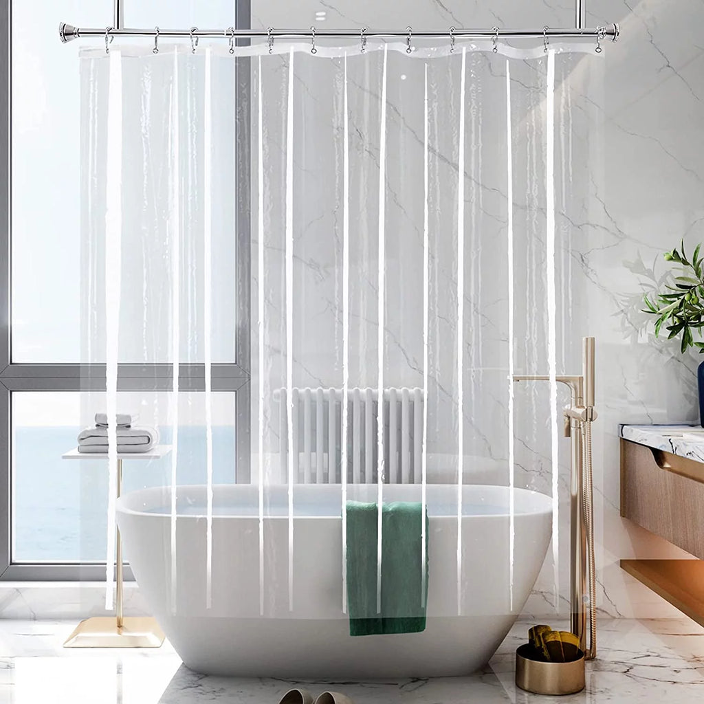 Extra Long Waterproof Frosted Shower Curtain Liner with Rustproof Metal Grommets 78"*96" K7455