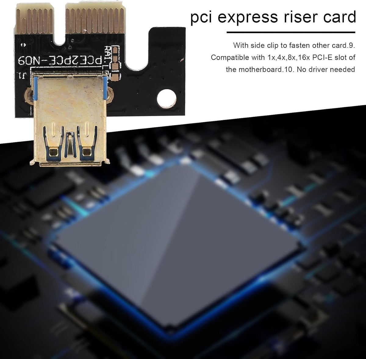 6Pcs PCI-E GPU USB 3.0 PCIe Riser Card Sata 15Pin to 6 Pin Power Cable Pack of 2 G287
