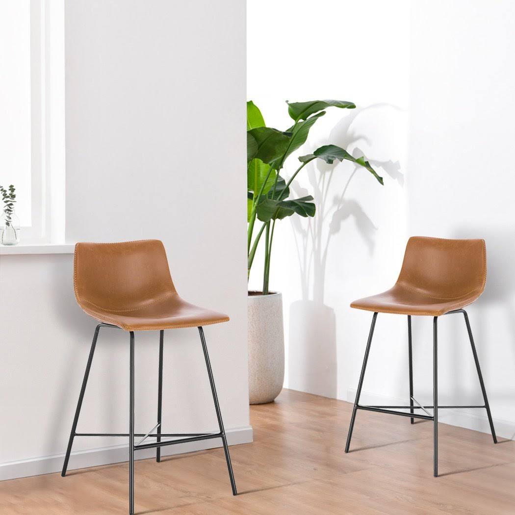 Brown Poly & Bark Counter Stool Set of 3 S3310
