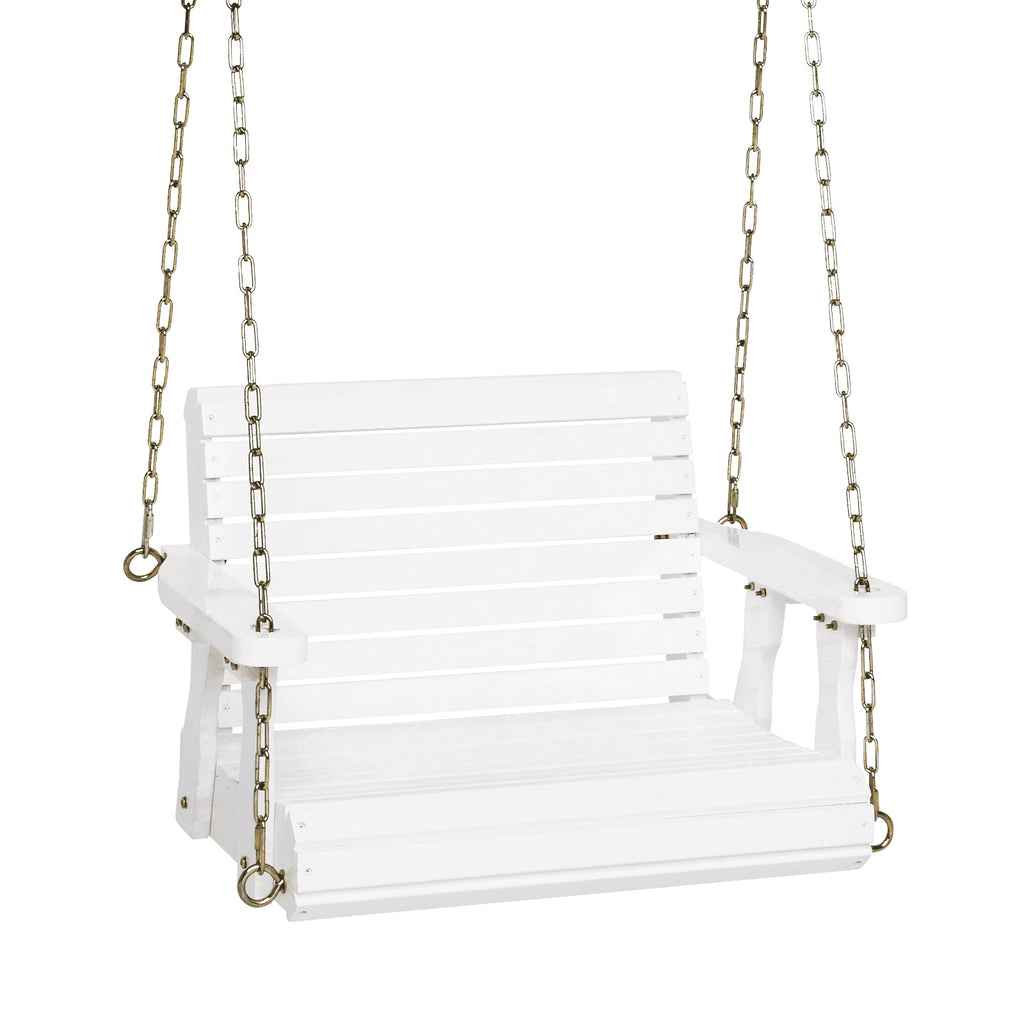 Rustic Patio Porch Swing with Adjustable Chains X343118
