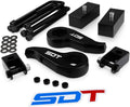 Front 2" Rear Leveling Lift Kit Adjustable Torsion Keys + Rear Blocks + U-bolts + Shock Extenders Fits 2011-2019 Chevy Silverado GMC Sierra 2500HD 3500HD 4WD L51075