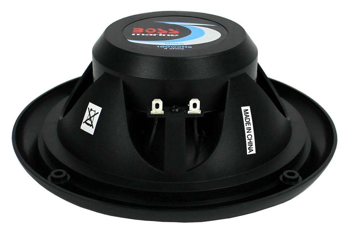 6.5 Inch Black Marine Audio Speakers (6 Pack) E943