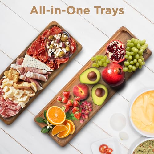 3 Tier Wooden Serving Tray Set of 2 Tongs F946191