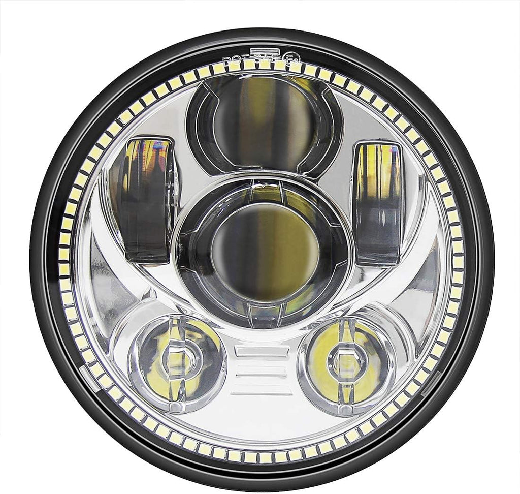 5.75 inch LED Headlight with Halo DRL Black Pack of 2 M34535