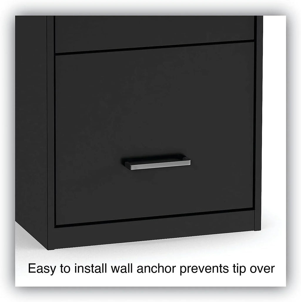 Vertical File Cabinet 3 Drawer Letter Black K784