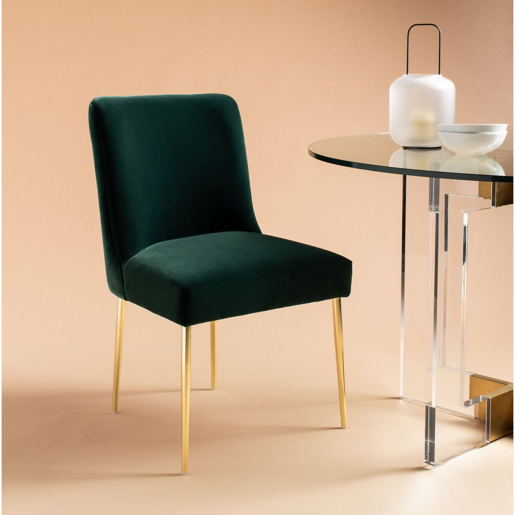 Hunter Green Velvet Dining Chair B4111