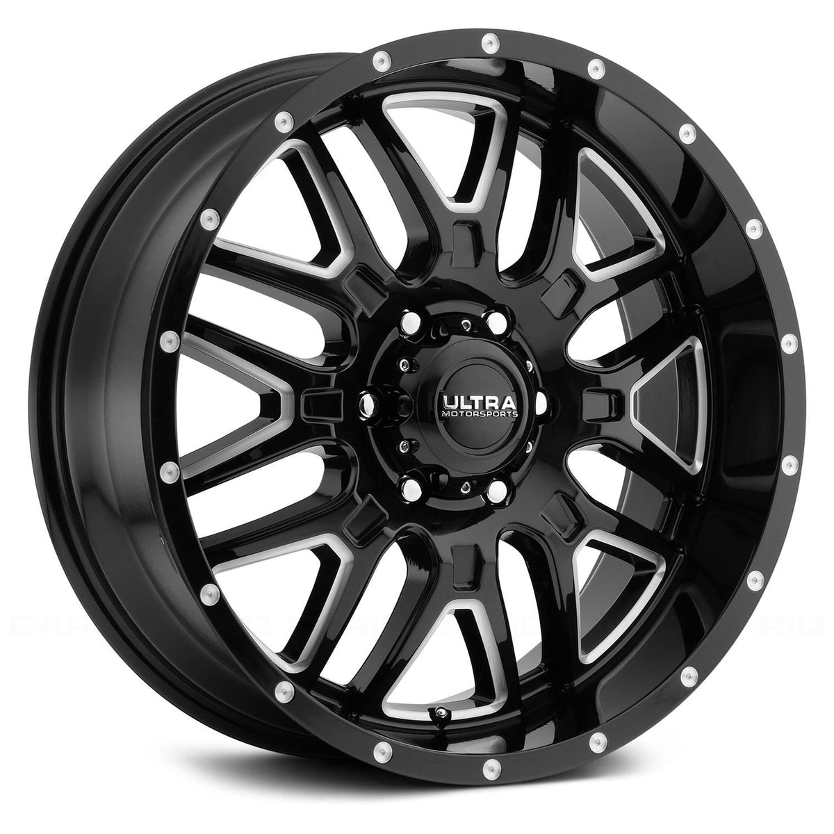 20x10 5x5.5 -25mm Black Milled Wheel X746182